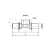 Immagine di TEE FILETTATO Ø 40x1 1/4" FX40 MM FIVPRESS