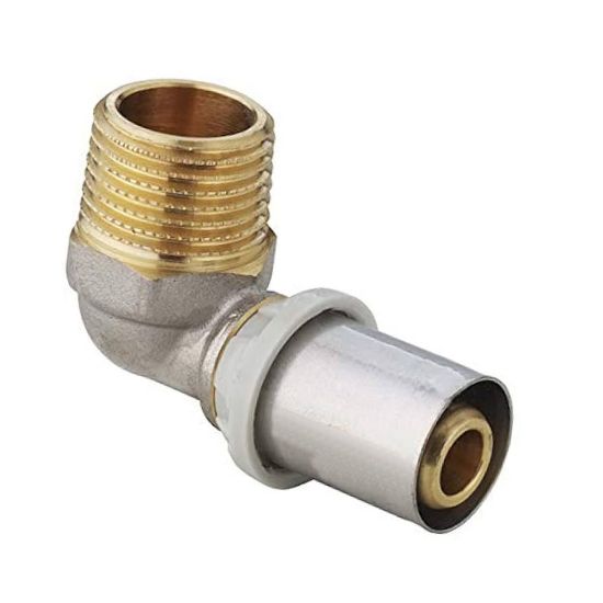 Immagine di RACCORDO A GOMITO ATTACCO MASCHIO NICHELATO Ø 20 MM PER 3/4" FIVPRESS