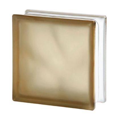 Immagine di VETROMATTONE BRONZO ONDULATO SATINATO 19x19 CM