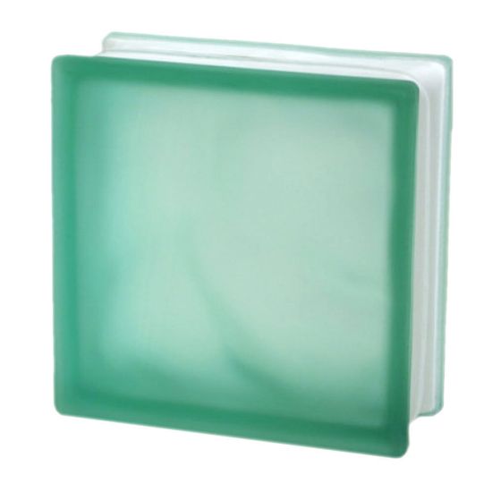 Immagine di VETROMATTONE ACQUA MARINA ONDULATO SATINATO 19x19 CM