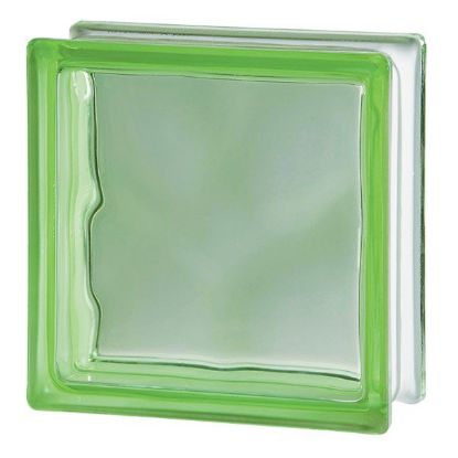 Immagine di VETROMATTONE VERDE ONDULATO 19x19 CM