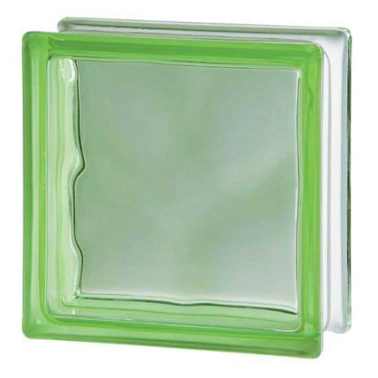 Immagine di VETROMATTONE VERDE ONDULATO 19x19 CM