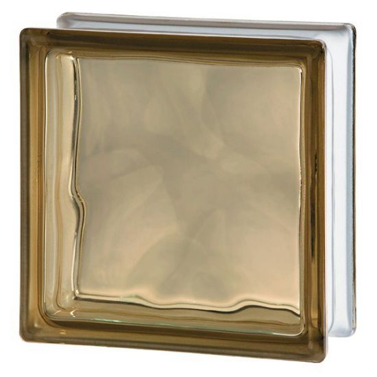 Immagine di VETROMATTONE BRONZO ONDULATO 19x19 CM