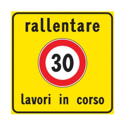 Immagine di CARTELLO STRADALE RALLENTARE LAVORI IN CORSO