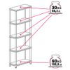 Immagine di SCAFFALE PVC UNIVERSAL PRO 73 CON 5 RIPIANI NERO - ART 123  CM 71X35 H180 TOOMAX (*)