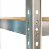 Immagine di SCAFFALE METALLO IN KIT CON RINFORZO 4 PIANI IN LEGNO PORTATA 75 KG PER RIPIANO 120x50 ALTO 180 CM