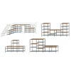 Immagine di SCAFFALE METALLO IN KIT CON RINFORZO 4 PIANI IN LEGNO PORTATA 75 KG PER RIPIANO 120x50 ALTO 180 CM