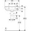 Immagine di LAVABO SELNOVA 50x41 CM INSTALLAZIONE SOSPESA O SU COLONNA MONOFORO CERAMICA BIANCA GEBERIT