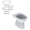Immagine di BIDET SELNOVA A TERRA DISTANZIATO MONOFORO CERAMICA BIANCA GEBERIT