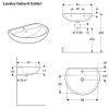 Immagine di LAVABO COLIBRI 65x49 CM INSTALLAZIONE SOSPESA O SU COLONNA MONOFORO CERAMICA BIANCA GEBERIT