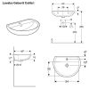 Immagine di LAVABO COLIBRI 60x45,5 CM INSTALLAZIONE SOSPESA O SU COLONNA MONOFORO CERAMICA BIANCA GEBERIT