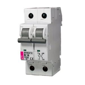 Immagine di INTERRUTTORE MAGNETOTERMICO 2 POLI C10 6,0 KA 2 MODULI DIN ETIMAT