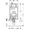 Immagine di CASSETTA PER MURATURA COMBIFIX SIGMA8 PER WC SOSPESO H 109 CM SCARICO MECCANICO GEBERIT