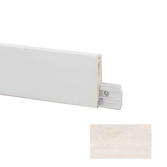 Immagine di BATTISCOPA PVC LINE 8613 DEC. 1216 2500x80x15 MM (PER LVT SELMA WHITE) PROFILPAS