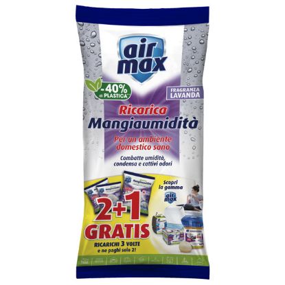 Immagine di MANGIAUMIDITA' 1350 GR RICARICA (3x450 GR) 2+1 GRATIS FRAGRANZA LAVANDA AIR MAX