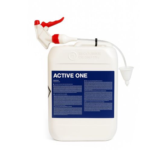 Immagine di DETERGENTE ACTIVE ONE NEUTRO 5 LT FASSA CON TUBO PESCANTE E SPRUZZO