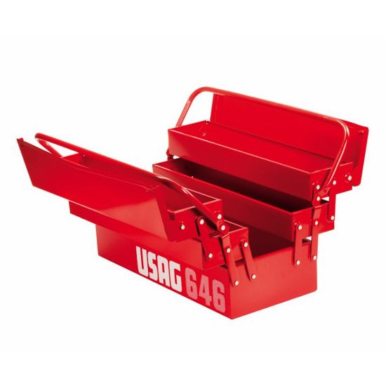 Immagine di CASSETTA PORTAUTENSILI ESTENSIBILE 5 SCOMPARTI METALLO USAG
