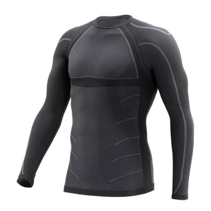 Immagine di MAGLIA TERMICA MANICA LUNGA UNDERWEAR BS160 MANDAL NERO/ANTRACITE TG. S/M ZERO 3