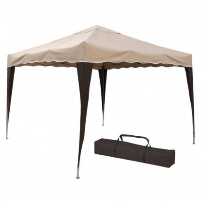 Immagine di GAZEBO PIEGHEVOLE CON BORSA 300x300 CM COLORE BEIGE VERDELOOCK