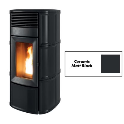 Immagine di RIVESTIMENTO PER TERMOSTUFA A PELLET SUITE HYDROMATIC MATT BLACK CERAMIC COL 126 MCZ