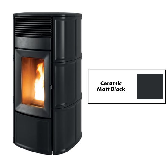 Immagine di RIVESTIMENTO PER TERMOSTUFA A PELLET SUITE HYDROMATIC MATT BLACK CERAMIC COL 126 MCZ