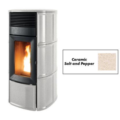 Immagine di RIVESTIMENTO PER TERMOSTUFA A PELLET SUITE HYDROMATIC SALT AND PEPPER CERAMIC COL 110 MCZ