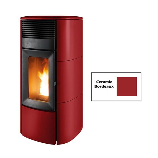 Immagine di RIVESTIMENTO PER TERMOSTUFA PELLET CLUB HYDROMATIC BORDEAUX CERAMIC COL 105 MCZ