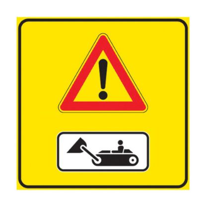 Immagine di CARTELLO STRADALE PERICOLO MEZZI DI LAVORO IN AZIONE
