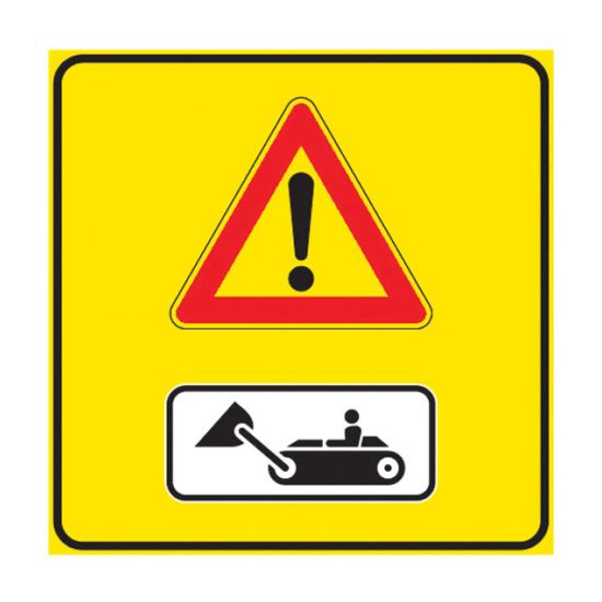 Immagine di CARTELLO STRADALE PERICOLO MEZZI DI LAVORO IN AZIONE