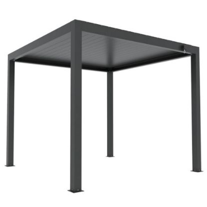 Immagine di PERGOLA BIOCLIMATICA IN ALLUMINIO ATENA-120 PALO 12x12 CM DIMENSIONE 300x400XH250 CM COLORE GRIGIO VERDELOOK