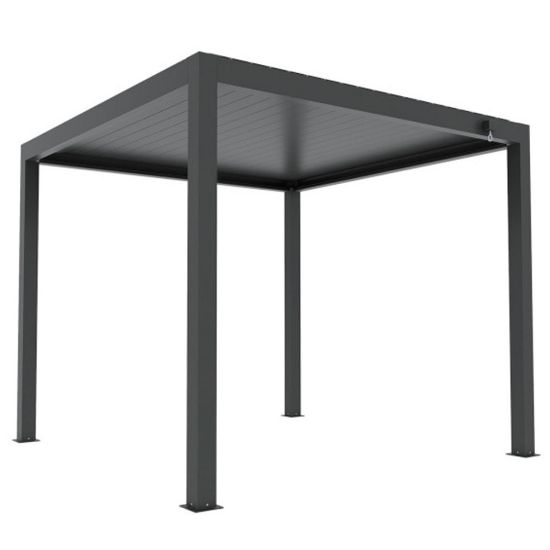 Immagine di PERGOLA BIOCLIMATICA IN ALLUMINIO ATENA-120 PALO 12x12 CM DIMENSIONE 300x400XH250 CM COLORE GRIGIO VERDELOOK