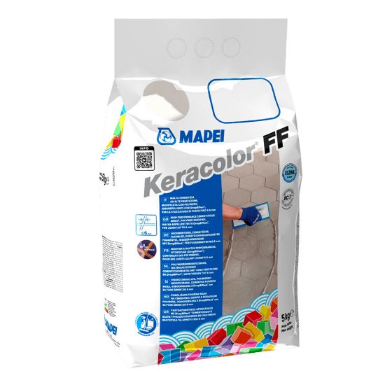Immagine di STUCCO CEMENTIZIO GRANA FINE 114 ANTRACITE KERACOLOR FF 5 KG MAPEI
