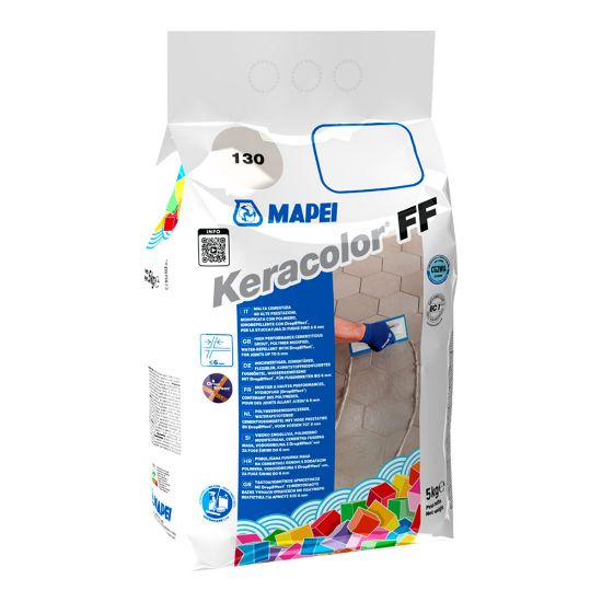 Immagine di STUCCO CEMENTIZIO GRANA FINE 113 GRIGIO CEMENTO KERACOLOR FF 5 KG MAPEI