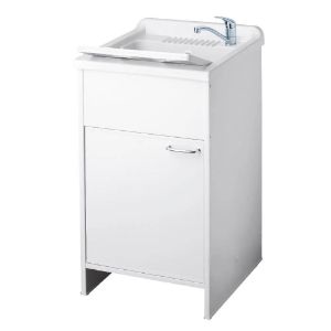 Immagine di LAVATOIO CON MOBILE 45x50 CM POLIPROPILENE BIANCO NEGRARI