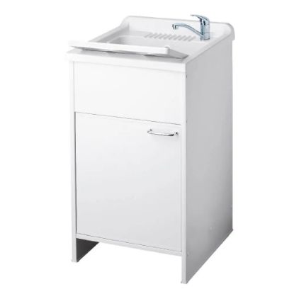 Immagine di LAVATOIO CON MOBILE 45x50 CM POLIPROPILENE BIANCO NEGRARI