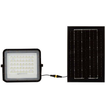 Immagine di PROIETTORE LED CON TELECOMANDO E PANNELLO SOLARE 6W COLORE NERO 6400K IP65 VT-40W-B V-TAC