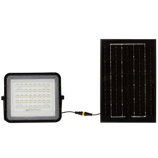Immagine di PROIETTORE LED CON TELECOMANDO E PANNELLO SOLARE 6W COLORE NERO 6400K IP65 VT-40W-B V-TAC