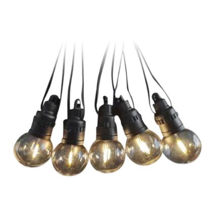 Immagine di CATENA LUMINOSA LUNGHEZZA 12 METRI 10 LAMPADINE LED 0.5W CON PANNELLO SOLARE E TELECOMANDO 3000K IP44 VT-70512 V-TAC