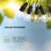 Immagine di CATENA LUMINOSA LUNGHEZZA 12 METRI 10 LAMPADINE LED 0.5W CON PANNELLO SOLARE E TELECOMANDO 3000K IP44 VT-70512 V-TAC