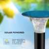 Immagine di LAMPIONCINO LED DA TERRA SOLARE CON PALO 15W E BATTERIA LIFEPO4 3.2V COLORE NERO DIAMETRO 257 MM x 1073,80 MM CON SELETTORE 4000K O 6400K IP65 VT-413 V-TAC