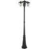 Immagine di LAMPIONE DA GIARDINO CON TRE PORTALAMPADA ATTACCO E27 A SFERA FISSAGGIO A TERRA COLORE NERO H.199 CM VT-740 V-TAC