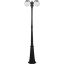 Immagine di LAMPIONE DA GIARDINO CON DOPPIO PORTALAMPADA ATTACCO E27 A SFERA FISSAGGIO A TERRA COLORE NERO H.190 CM VT-1232 V-TAC