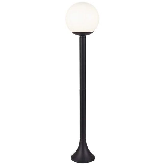 Immagine di LAMPIONE DA GIARDINO CON PORTALAMPADA ATTACCO E27 A SFERA FISSAGGIO A TERRA COLORE NERO H.97 CM VT-1231 V-TAC