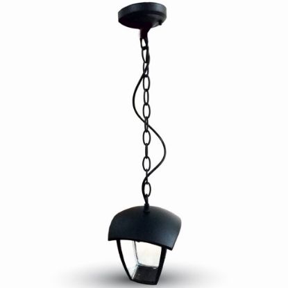 Immagine di LAMPADA A SOSPENSIONE A LANTERNA CON PORTALAMPADA ATTACCO E27 COLORE NERO IP44 VT-735 V-TAC