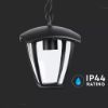 Immagine di LAMPADA A SOSPENSIONE A LANTERNA CON PORTALAMPADA ATTACCO E27 COLORE NERO IP44 VT-735 V-TAC