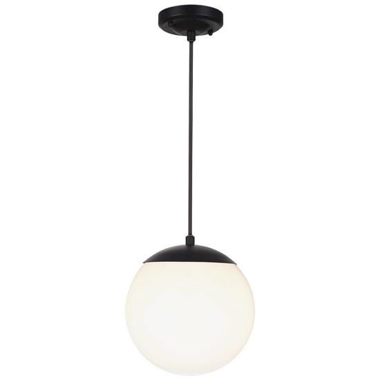 Immagine di LAMPADA A SOSPENSIONE A SFERA CON PORTLAMPADA ATTACCO E27 COLORE NERO IP44 VT-1226 V-TAC