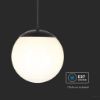 Immagine di LAMPADA A SOSPENSIONE A SFERA CON PORTLAMPADA ATTACCO E27 COLORE NERO IP44 VT-1226 V-TAC