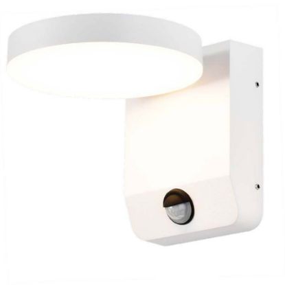 Immagine di APPLIQUE A MURO DA ESTERNO CON SENSORE DI MOVIMENTO ROTONDA 17W 150LM/W COLORE BIANCO 3000K IP65 VT-11020-RD-W V-TAC