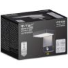 Immagine di APPLIQUE A MURO DA ESTERNO CON SENSORE DI MOVIMENTO QUADRATA 17W 150LM/W COLORE NERO 3000K IP65 VT-11020-SQ-B V-TAC