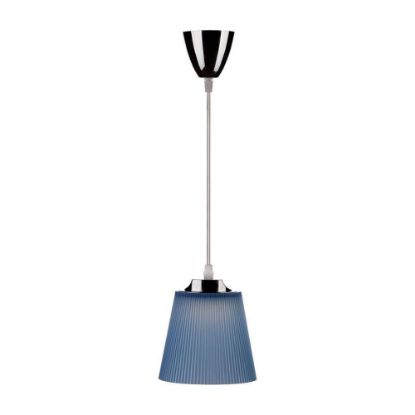 Immagine di LAMPADA A SOSPENSIONE LED 7W CAMPANA IN PLASTICA BLU CON ATTACCO IN METALLO CROMATO VT-1036-B V-TAC